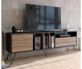 Dizajnový TV stolík Baqia 180 cm orech čierny