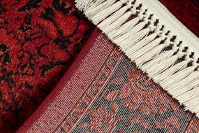 Koberec ORIENT 5125 so strapcami / rám, orientálny / klasický, bordový / čierny