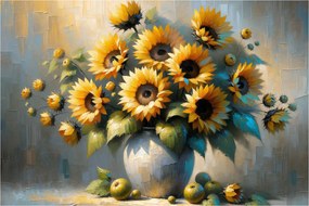 Obraz – Váza so slnečnicami (90x60 cm)