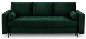 Zelená zamatová rozkladacia pohovka Milo Casa Santo