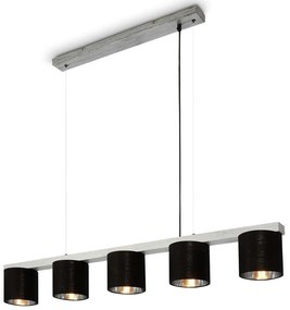 Briloner - Luster na lanku LURI 5xE14/25W/230V kaučukovník