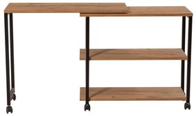 Odkladací stolík MELIN 63x70 cm hnedá/čierna