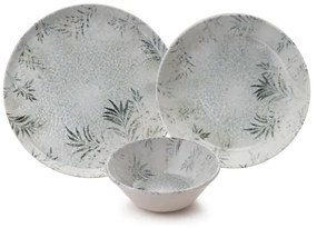 Jedálenská súprava 18 ks sivá/porcelán