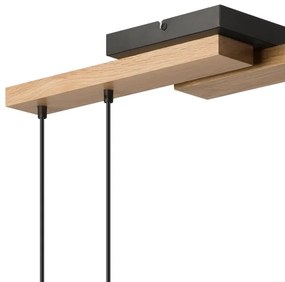 Luster na lanku CORTINA 4xE27/15W/230V čierna/dub