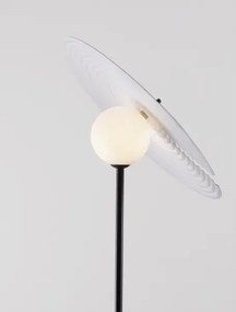 Čierno-biela stojaca lampa Reflet