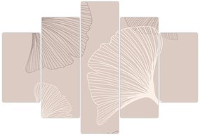 Obraz - Béžové listy N⁰6 (150x105 cm)