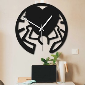 Drevené hodiny - láska na pleciach čierne aj farebné | SENTOP PR0420 PR0420 plywood