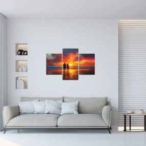 Obraz - Prechádzka na pláži (90x60 cm)