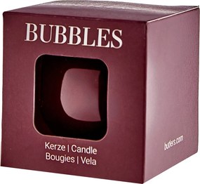 BUBBLES Sviečka guľatá lesklá 6 cm - bordó