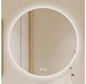 Brilagi - LED stmievateľné vyhrievané zrkadlo s podsvietením DEMI ECO LED/12W/230V pr. 60 cm IP44