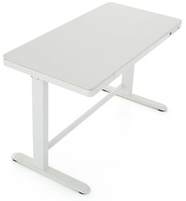 Výškovo nastaviteľný stôl OfficeTech 2, 120 x 60 cm, biela