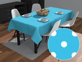 Biante Bavlnený obdĺžnikový obrus Sandra SA-135 Biele bodky na modrom 100x160 cm