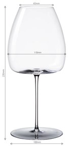 Poháre na červené víno 765 ml set 2 ks – Green Wave Platinum Line Lunsaol II - 322902
