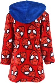 Detský flísový župan s modrou kapucňou Spiderman, EU 98