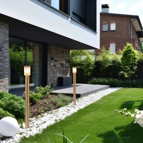 Argon 8754 - Vonkajšia lampa NORFOLK 1xE27/15W/230V IP44 124cm zlatá