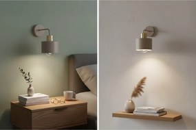 Nástenné svietidlo Panta, 1x béžové kovové tienidlo, g