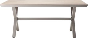 Garden Line Hliníkový záhradný stôl s doskou z polywoodu 180 x 100 x 75 cm béžový