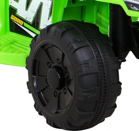 Ramiz Detská štvorkolka na batérie Storm zelená + motor 25W + MP3 USB + LED