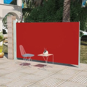 vidaXL Bočná markíza na terasu/balkón 180x300 cm, červená
