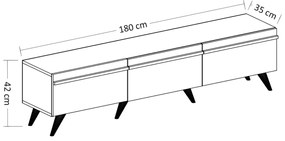 TV stolek AMSTERDAM 180 cm antracitový