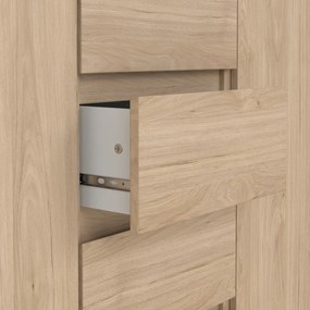 Komoda v dekore duba v prírodnej farbe 121x91x50 cm Naia – Tvilum