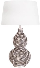 ByRydens 4001840-6508 - Stolová lampa LOFTY 1xE27/5W/230V biela/strieborná