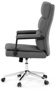 Autronic BONTEC Kancelárske kreslo, hojdací mechanizmus, šedá ekokoža, KA-D8104 GREY Farba: Šedá