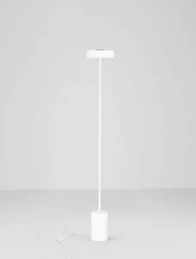 LED biela-zlatá stojaca lampa Thea