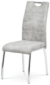BONTEC Jedálenská stolička, hnedá, látka vintage, HC-486 BR3 Farba: Strieborná