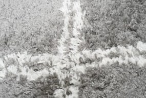 TA Koberec G935B TMAVO ŠEDÁ/KRÉMOVÁ BOHO Rozmer: 100x160 cm