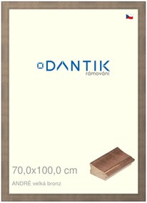 DANTIK rám na obraz 70x100 | ANDRÉ velká bronz (Plexi Čiré)