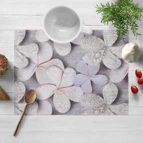 Biante Dekoračné prestieranie na stôl PML-032 Designové kvety na sivom 35x45 cm
