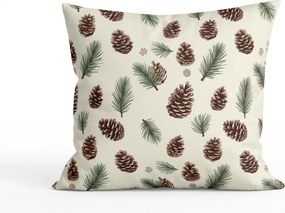 Bavlnená obliečka na vankúš PINE CONES 45x45 cm, farebný