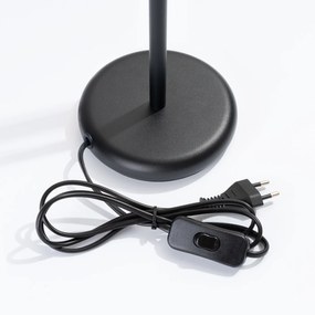 Stolná lampa Pastelo, 1x čierne kovové tienidlo