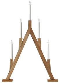 Markslöjd 706161 - Vianočný svietnik BJURFORS 5xE10/3W/230V hnedá