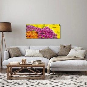 Obraz ružového kvetu (120x50 cm)