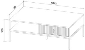 Konferenčný stolík SUE béžová/kašmír