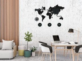 Nástěnné samolepící hodiny Swiet 100x56 cm černé