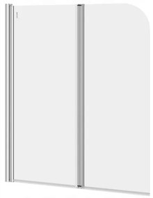 Cersanit Easy New, 2-krídlová vaňová zástena 115(dĺžka) x 140(výška) cm, číre sklo, chrómový profil, S301-290