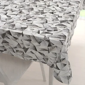 Biante Dekoračný obdĺžnikový obrus Porto PRT-008 Sivo-béžové kryštály 100x140 cm