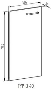 Skrinkové dvere BE SMART Modern XL D40 dub arlington