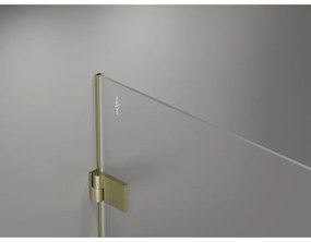 Mexen Lunar-B Duo, výklopný sprchový kút 90 x 80 cm, 8mm číre sklo, zlatý matný profil, 832-090L-080P-55-00