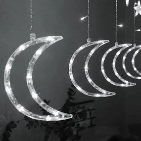 Vianočná svetelná LED reťaz Luna Stars 400 cm studený biely