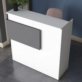 PC stolík Pemola (biela + antracit). Akcia -19%. Vlastná spoľahlivá doprava až k Vám domov. 1094523