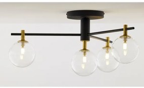 Jupiter 2034 - Prisadený luster FIGARO 4xG9/10W/230V čierna/zlatá/béžová/číra