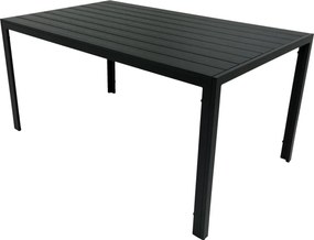 Záhradný kovový stôl ALLEN 150 x 90 x 74 cm čierny
