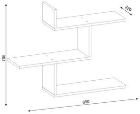 Nástenná polica BIEN biela