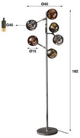 Stojaca lampa 77-77 6L Molecule Mix Glass  - Komfort-nábytok