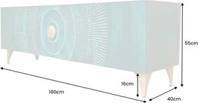 TV-skrinka 48525 Bailey 180cm Drevo Mango  - Komfort-nábytok