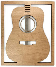 Veselá Stena Drevená nástenná dekorácia Klasická gitara